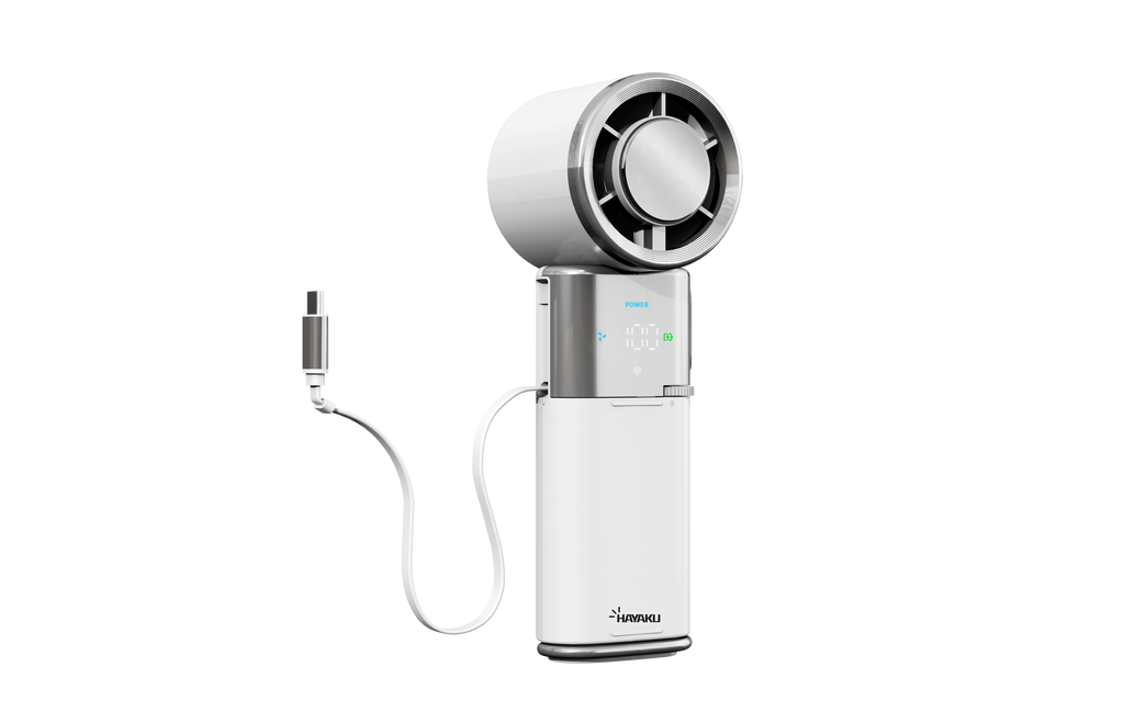 冰球「尿袋」風扇 🤩 - Hayaku 兩用移動電源冰感便攜風扇