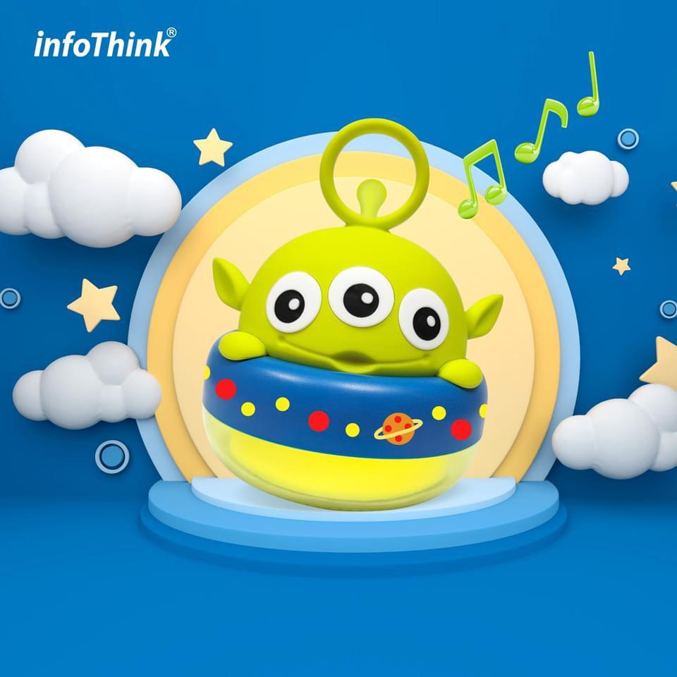 台灣 Infothink 迪士尼藍牙喇叭小夜燈 - 正版授權，可調節LED燈光