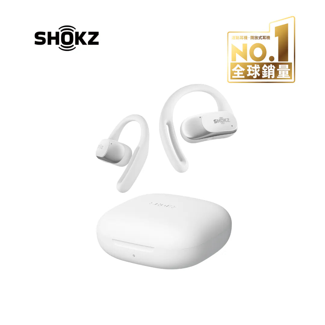 「好似冇戴」耳機第二代 - Shokz - OpenFit Air 開放式藍牙耳機 ***另送Shokz運動套裝3件 - 水樽，毛巾，冰袖或腰包及 JisuLife Life10 小風炮